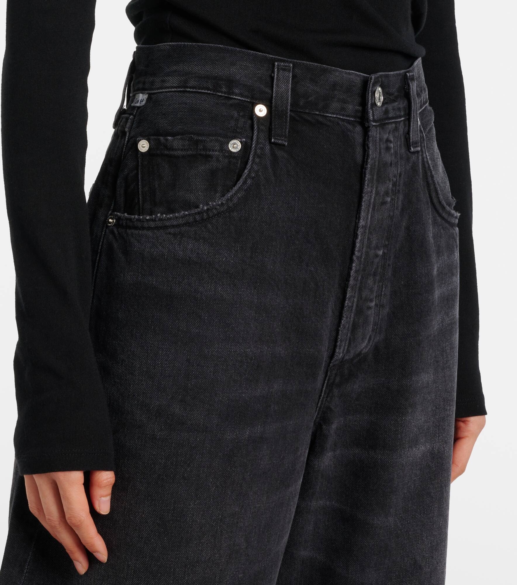 Horseshoe mid-rise barrel-leg jeans - 4