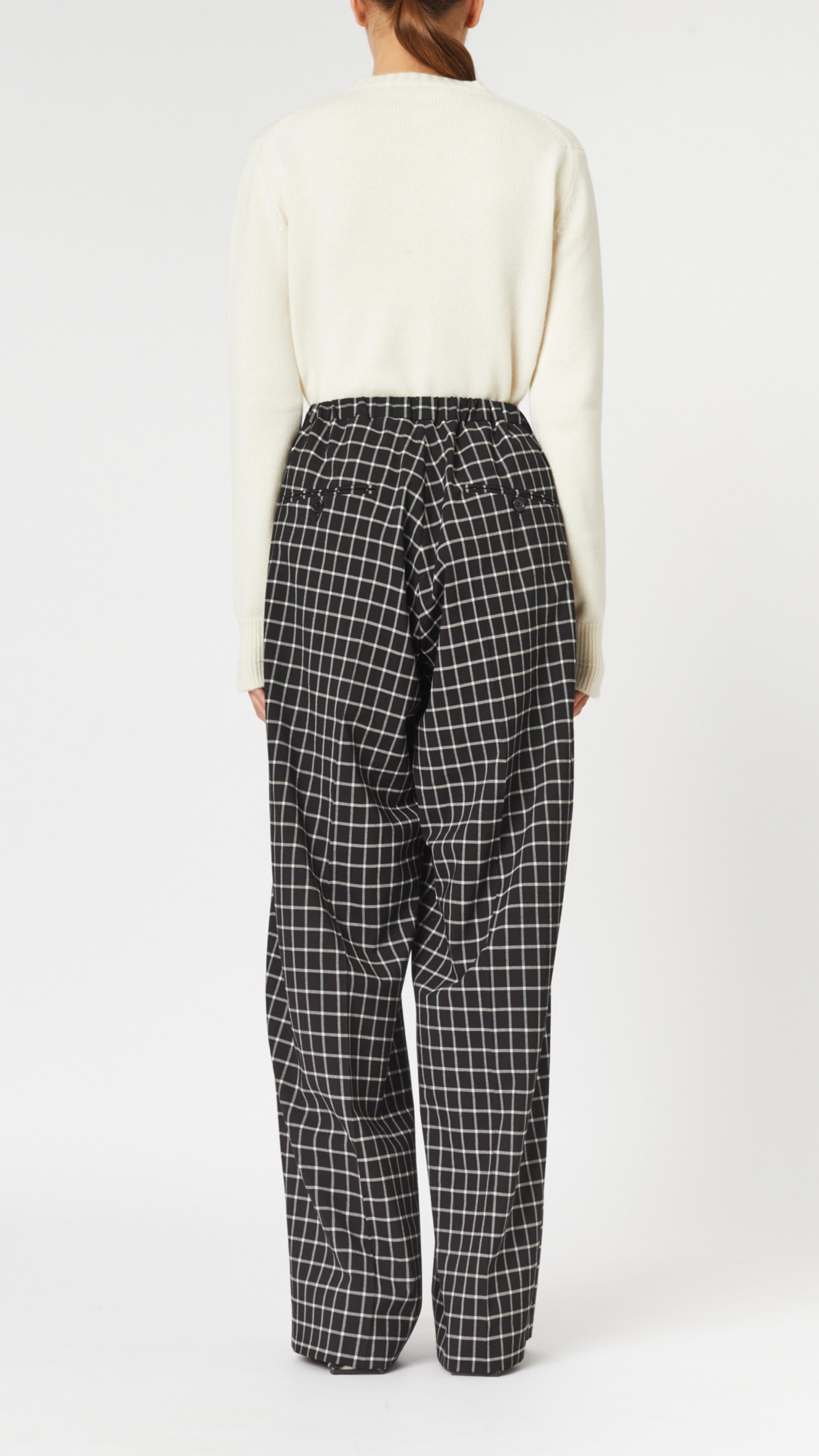 Checked Black Trousers - 3