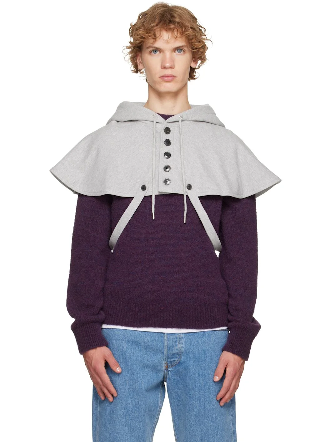 Gray Cape Hoodie - 1