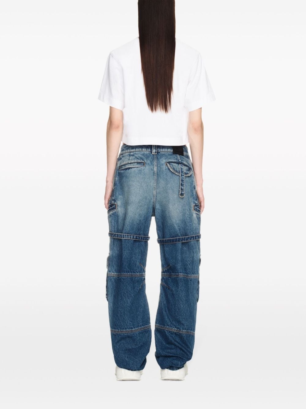 harness-detail cargo jeans - 4