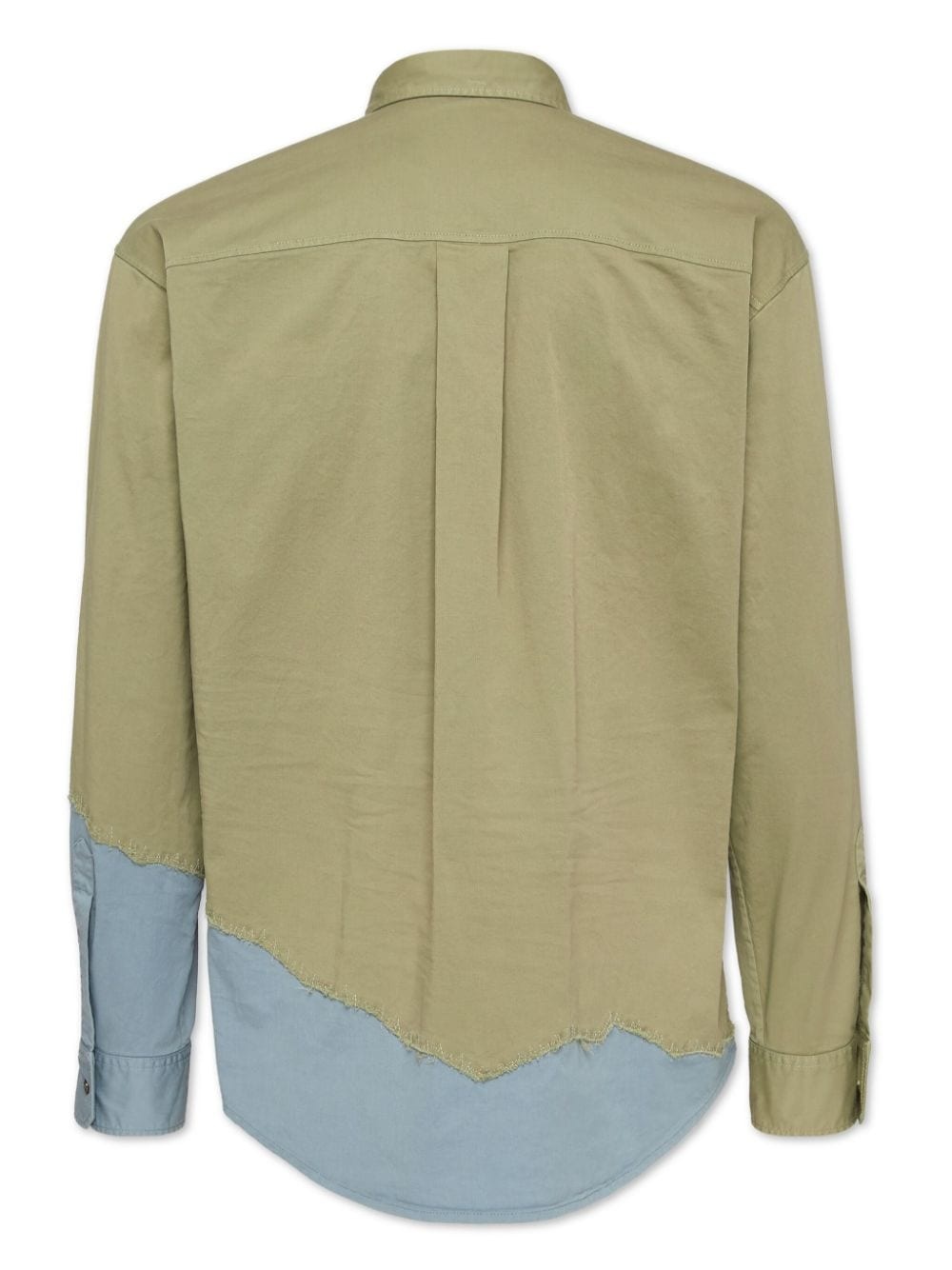 logo-print colour-block shirt - 2