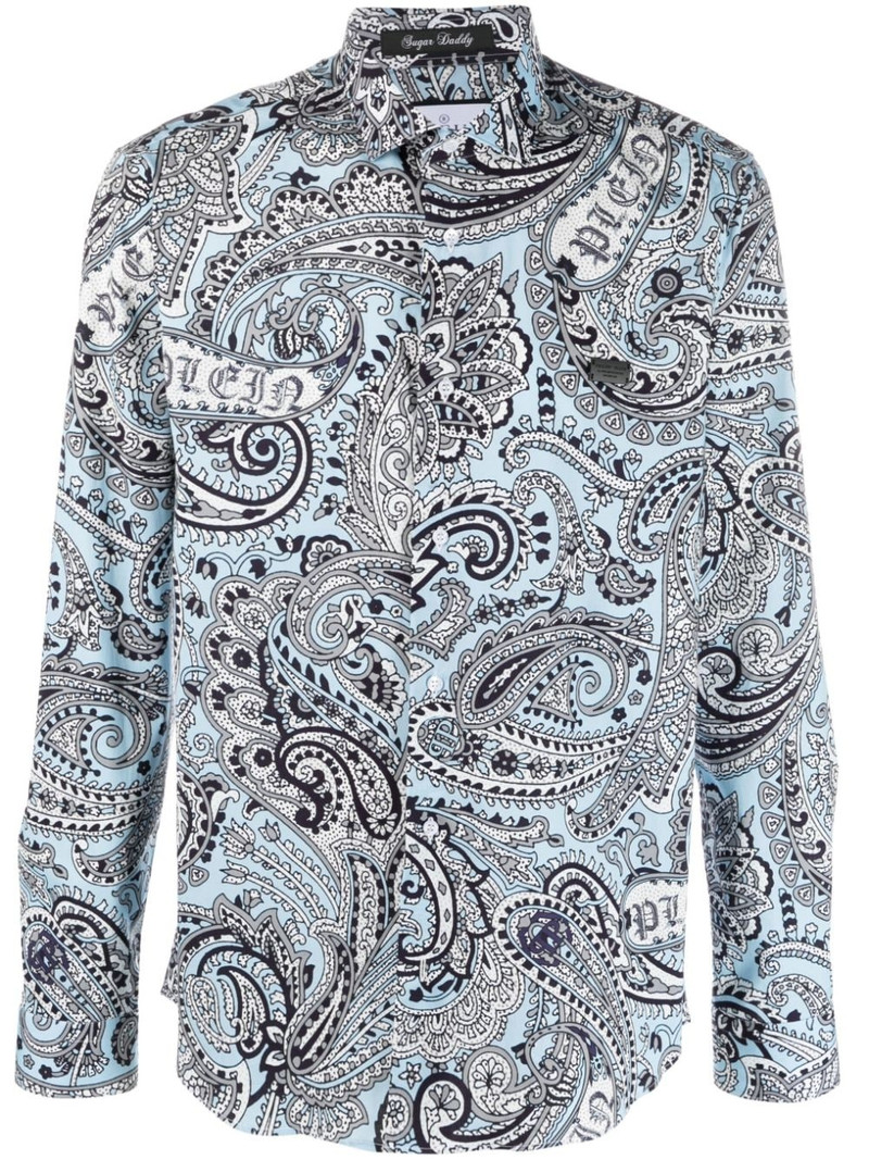 Paisley-print long-sleeved shirt 1