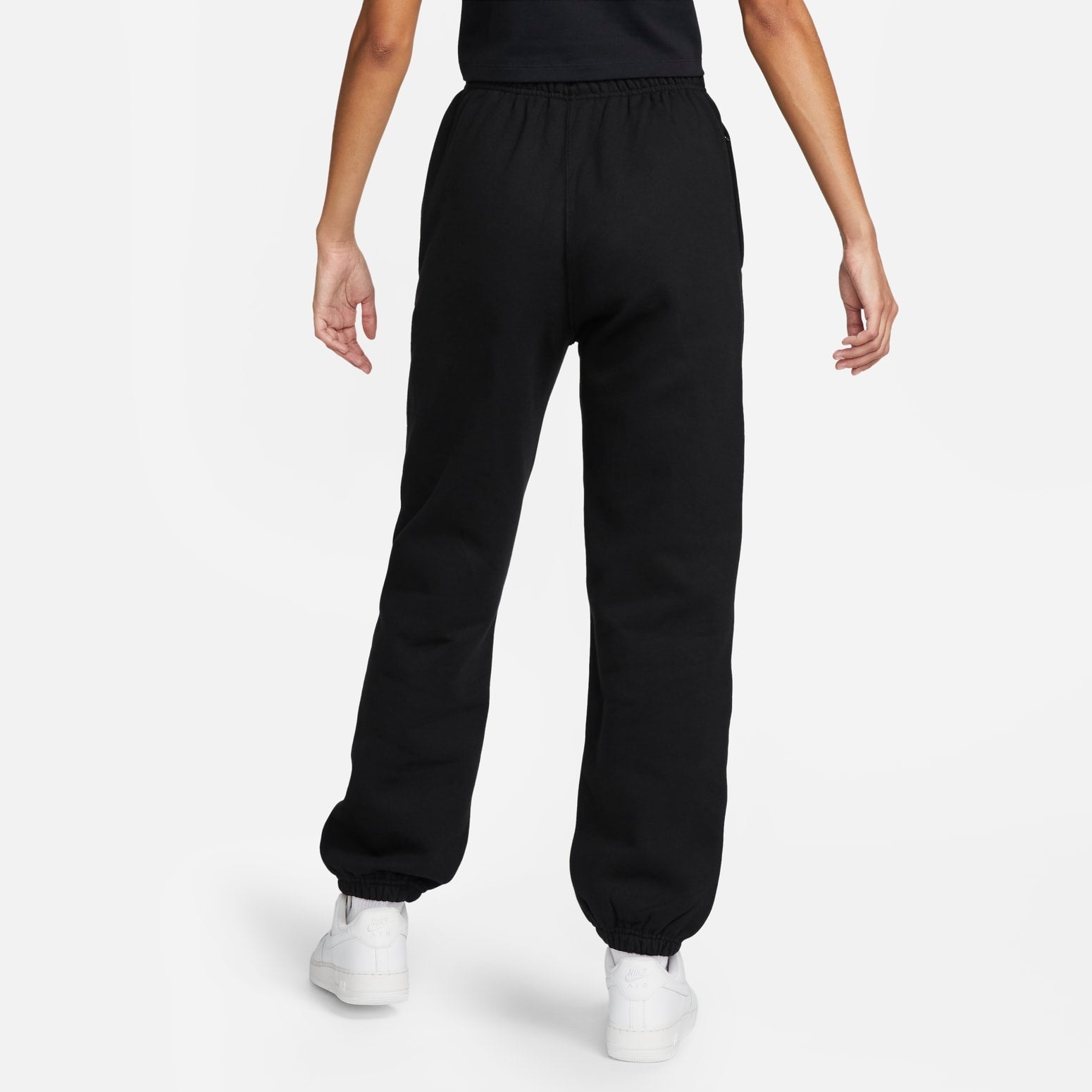 (WMNS) Nike Solo Swoosh Sweatpants 'Black' CW5565-010 - 2