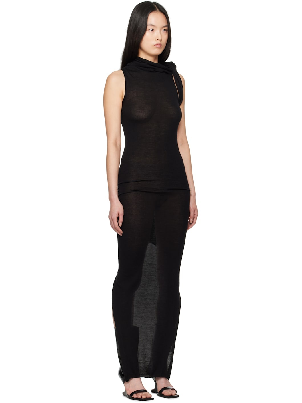 Black Hollywood Banded T Maxi Dress - 2