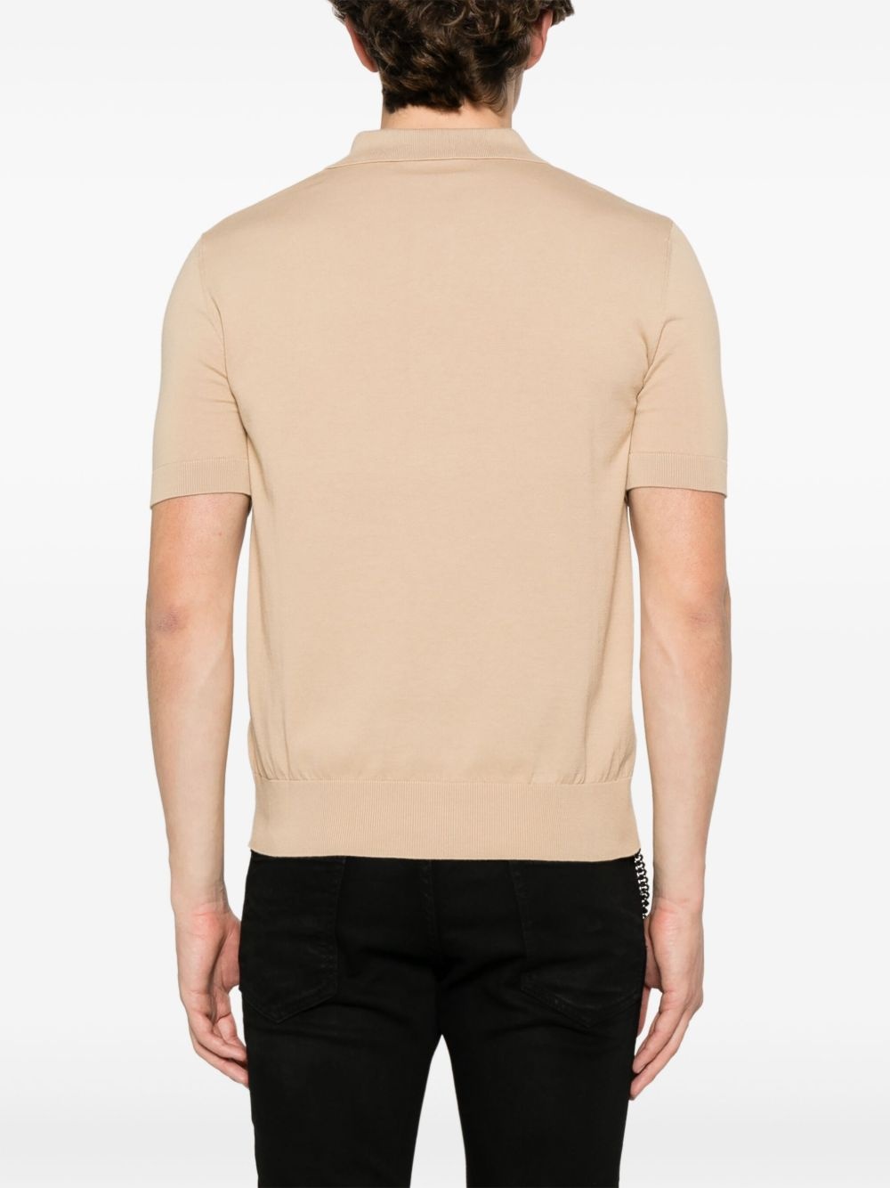logo-patch polo shirt - 3
