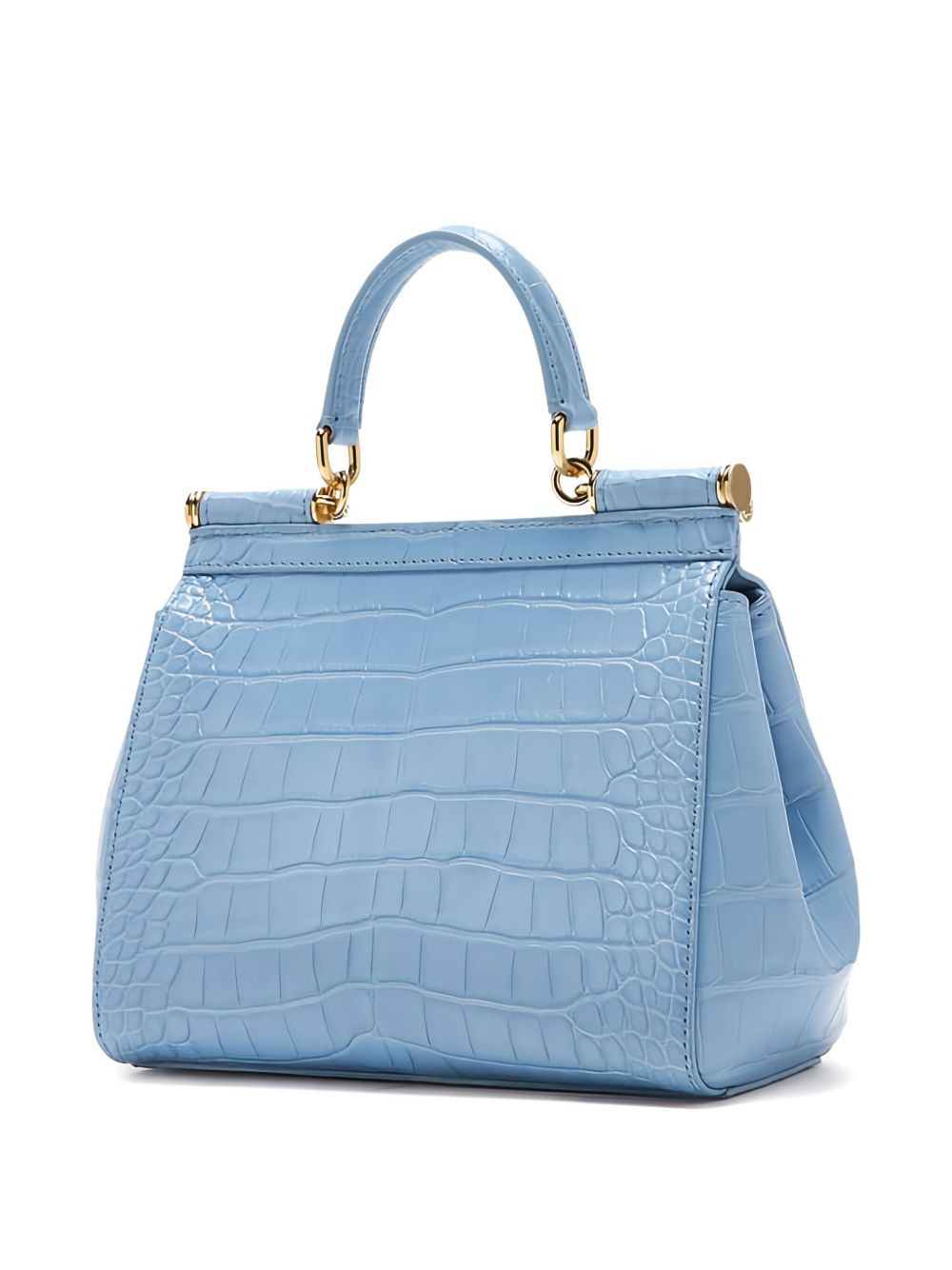 medium Sicily crocodile-effect tote bag - 3