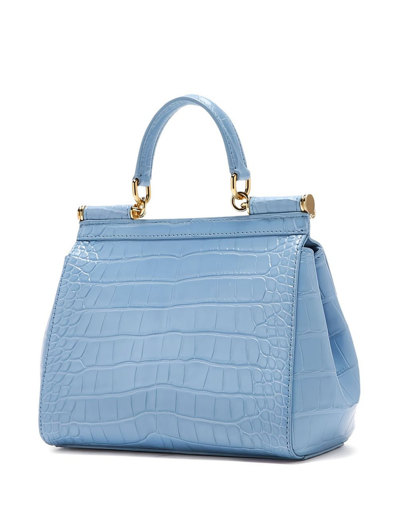 medium Sicily crocodile-effect tote bag 3
