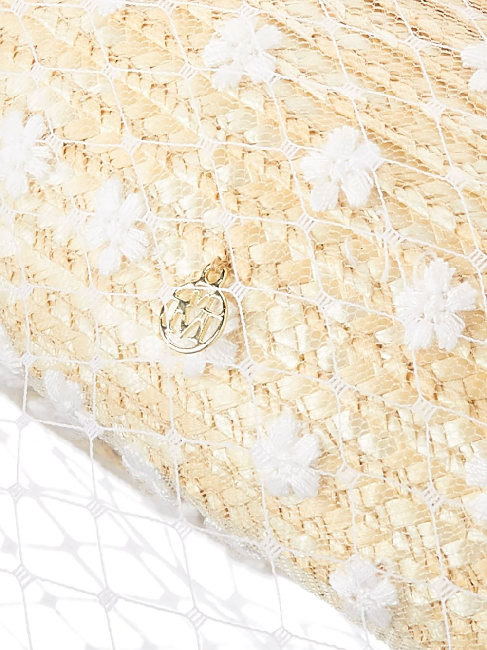 flower-embroidered veil hat - 2