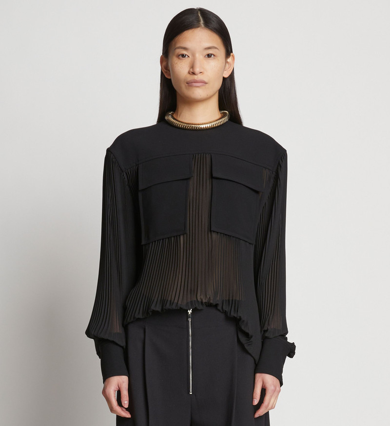 Sheer Pleated Flou 상단 2