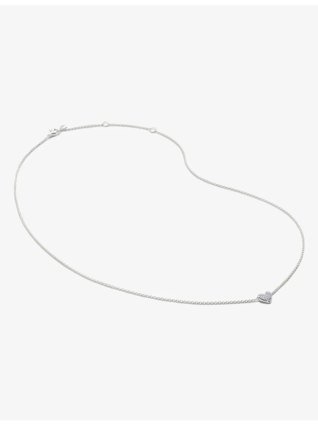 Heart Sterling-Silver And 2.4ct Lab-Grown Diamond Pendant Necklace - 1