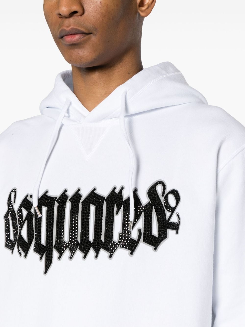 logo-appliquÃ© cotton hoodie - 5