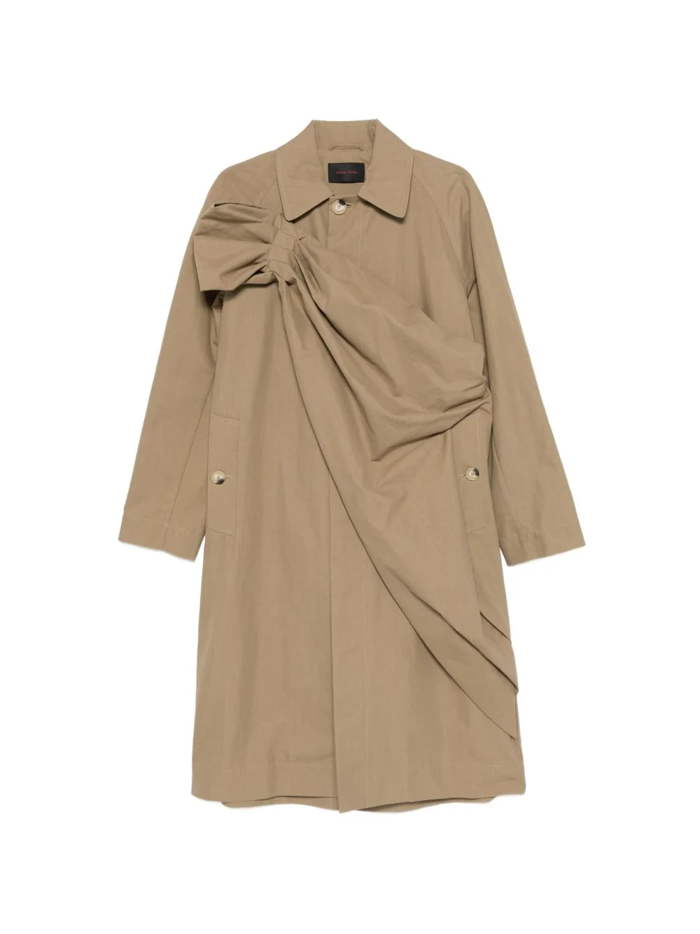 bow-detail coat - 1