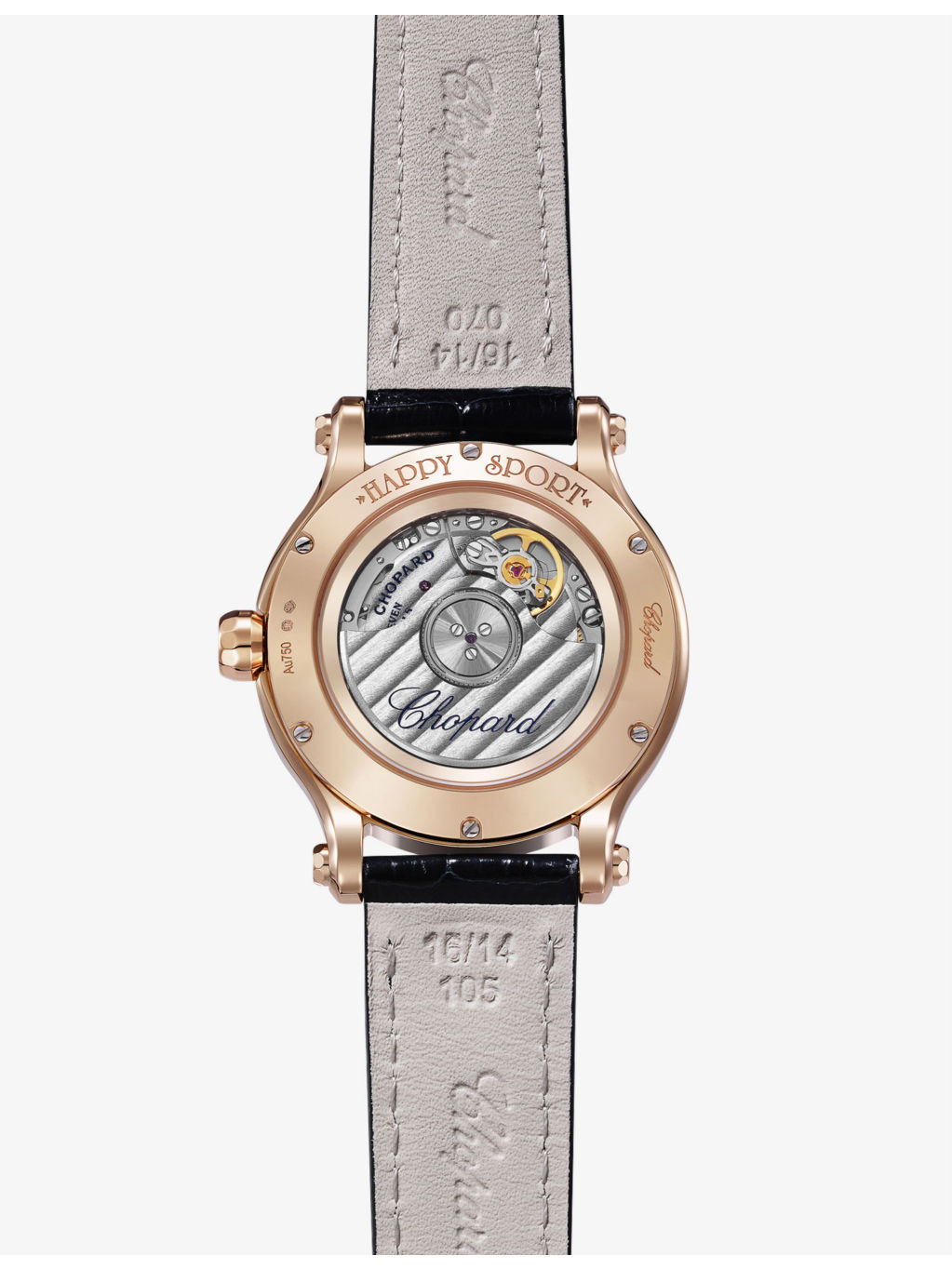 Happy Sport 275378-5001 18ct rose-gold and diamond automatic watch - 2