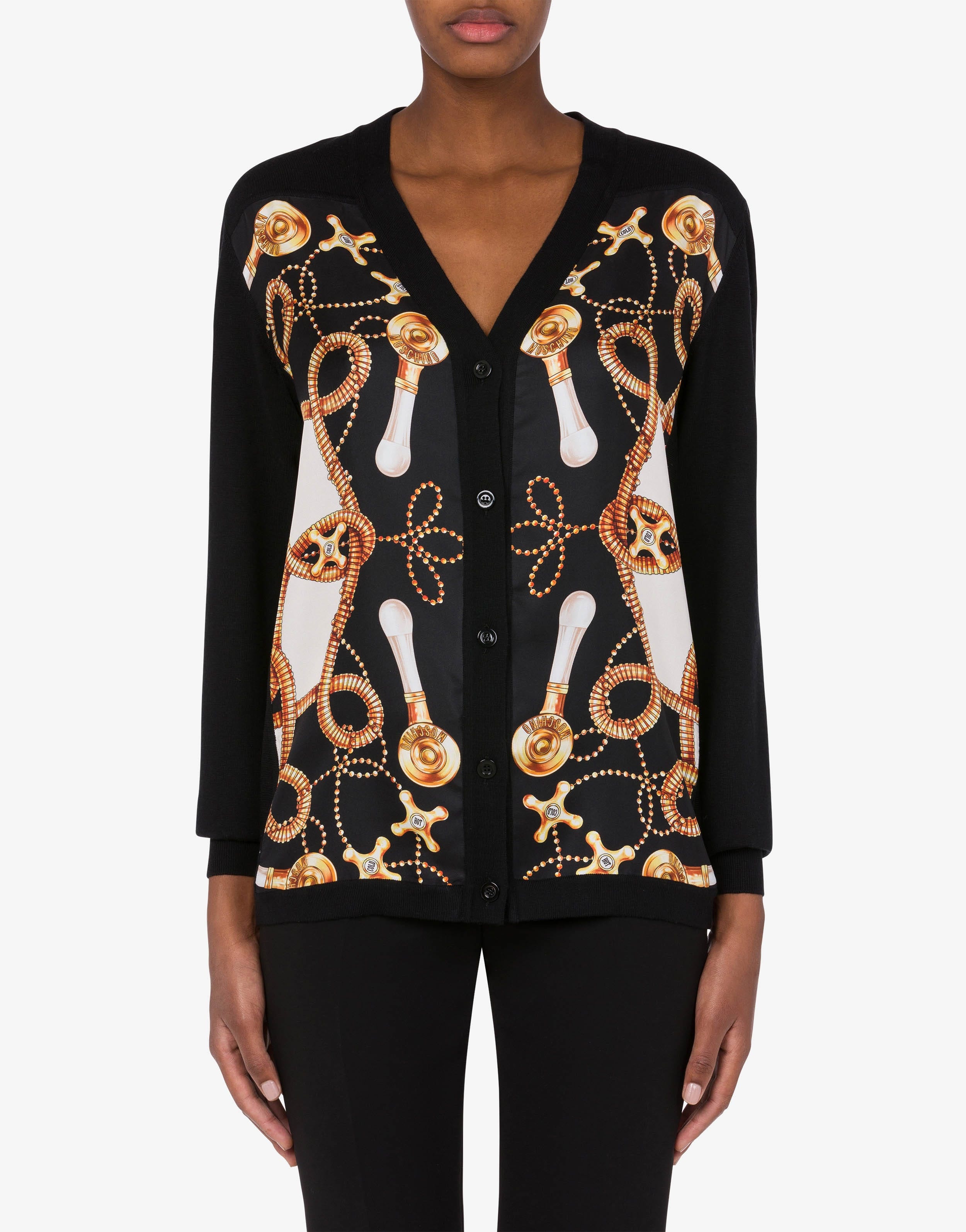 FAUCETS PRINT WOOL AND SILK CARDIGAN - 2