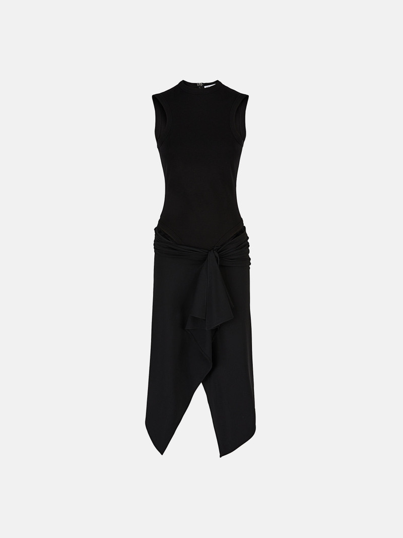 "MIRNA" BLACK MIDI DRESS 1
