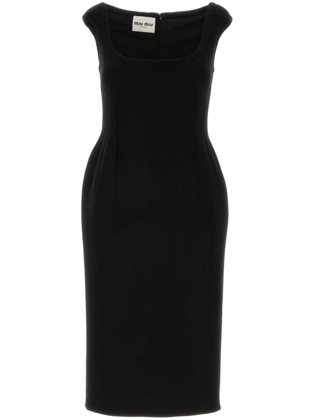 virgin wool midi dress - 1