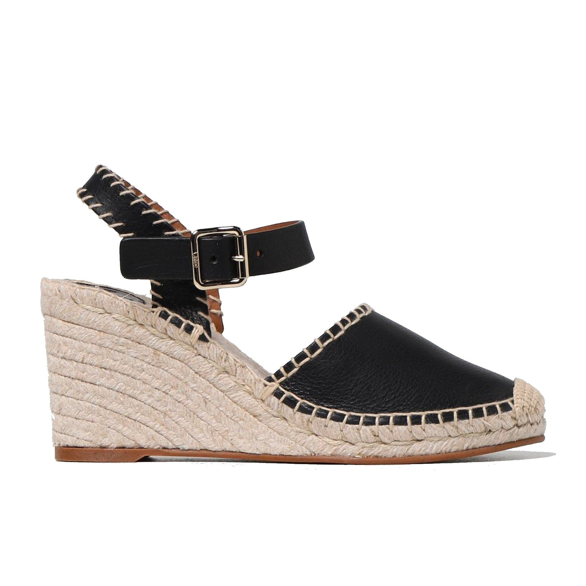 Chloe Leather Wedge Sandals Women - 5