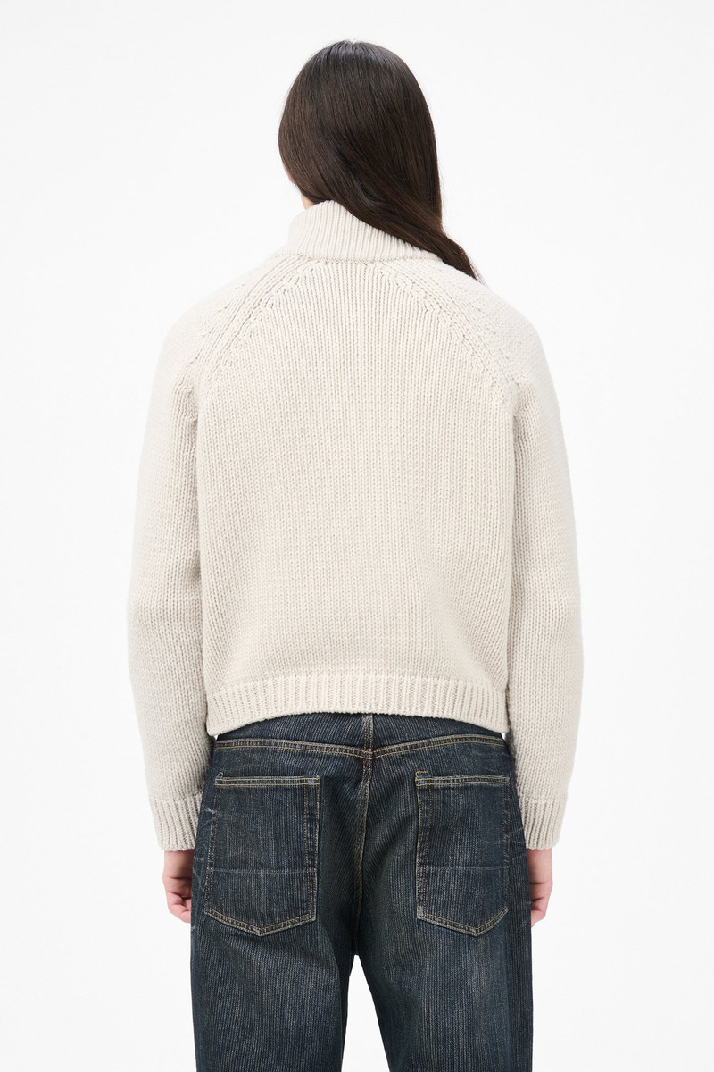 Ultra Zip Cardigan Bone Low Twist Merino 6