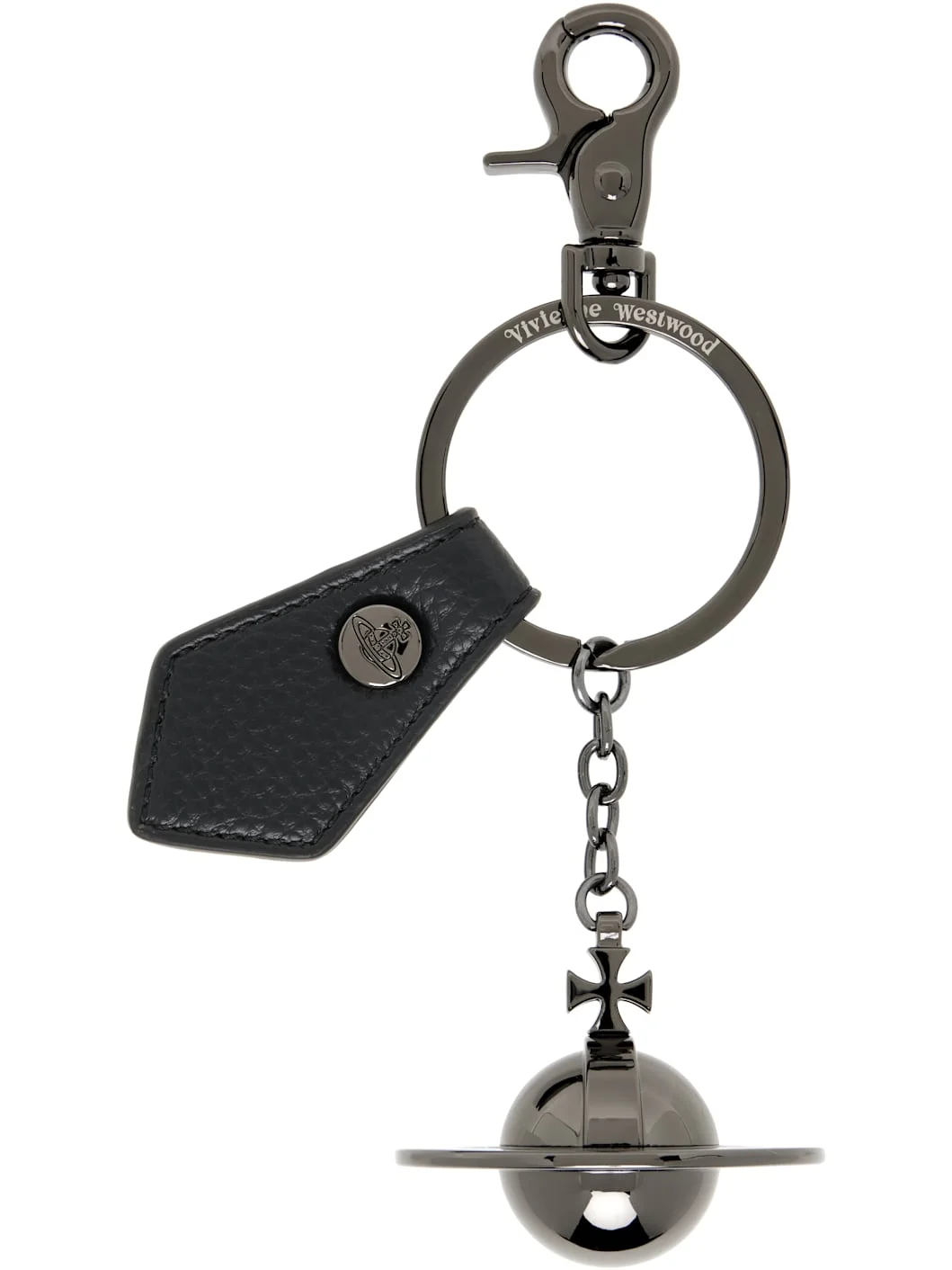 Gunmetal 3D Orb Keychain - 1
