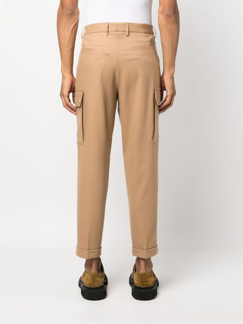 cargo-pockets wool tapered trousers 4