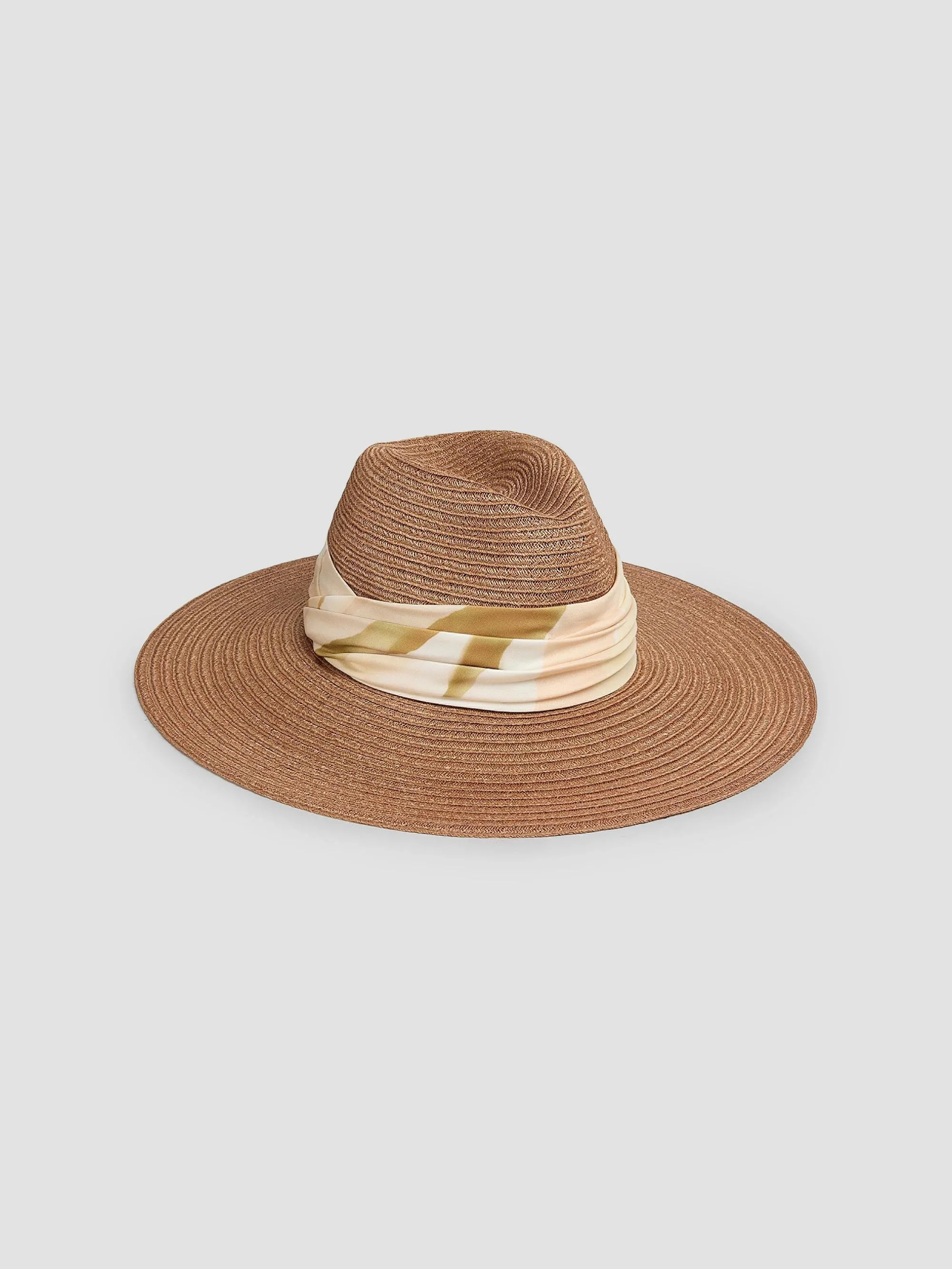 Women's Emmanuelle Woven Wide-Brim Fedora - Camel - 1