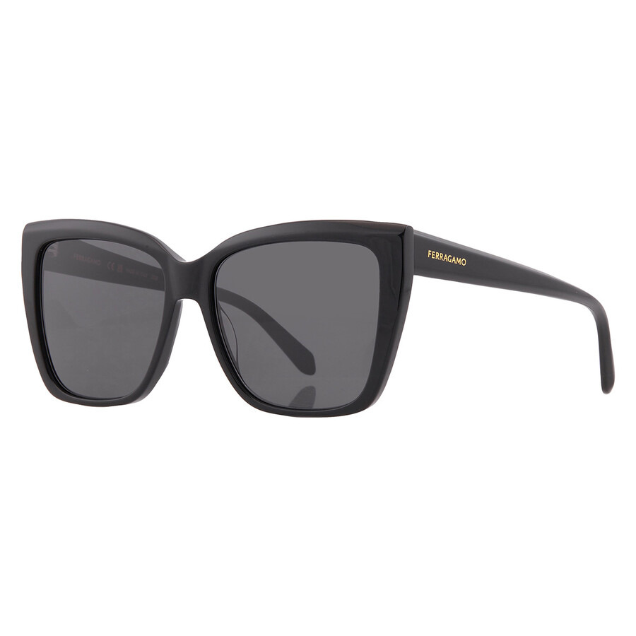 Ferragamo Dark Grey Cat Eye Ladies Sunglasses SF1102S 001 58 - 2