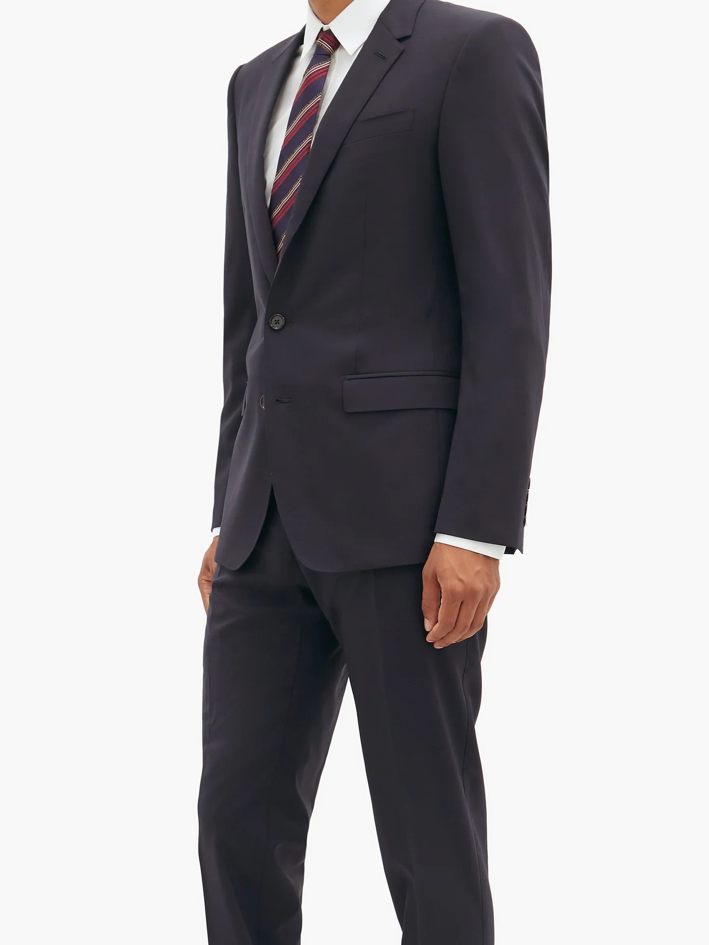 Martini-fit virgin wool-blend crépe two-piece suit - 6