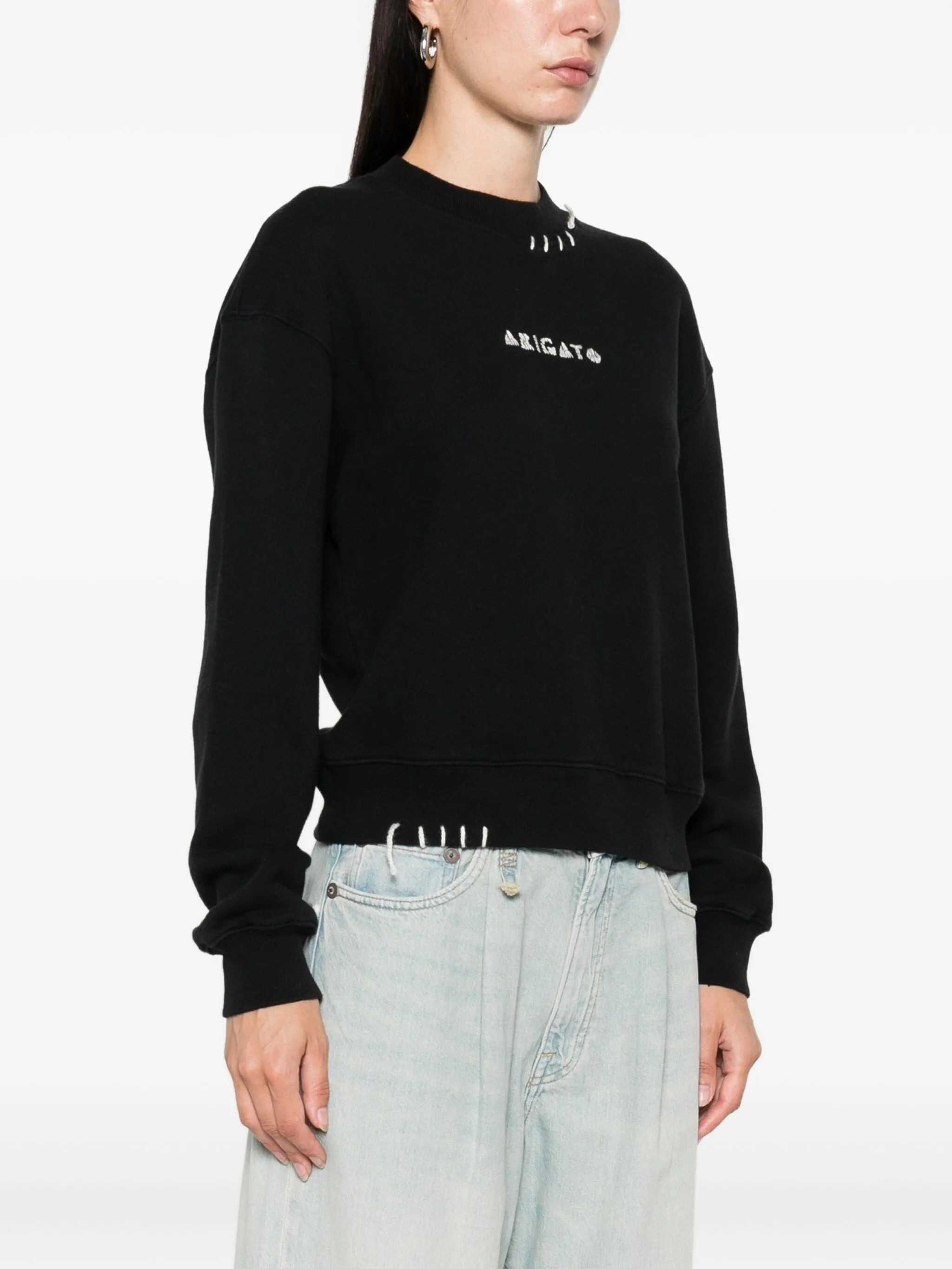 Axel Arigato Loops Embroidered-detail Crew-neck Sweatshirt - 3