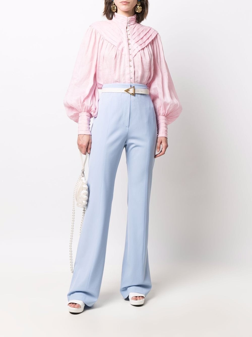 high-waisted palazzo pants - 2