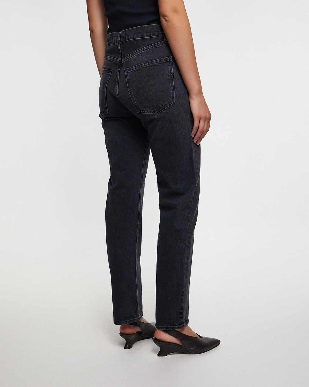 Jeans 90´Pinch Waist High Rise Straight in Hitch Denim - 4