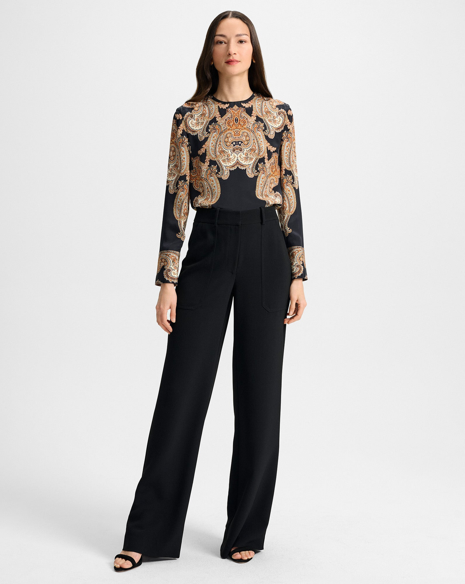 KARISSE PAISLEY SILK BLOUSE - 3