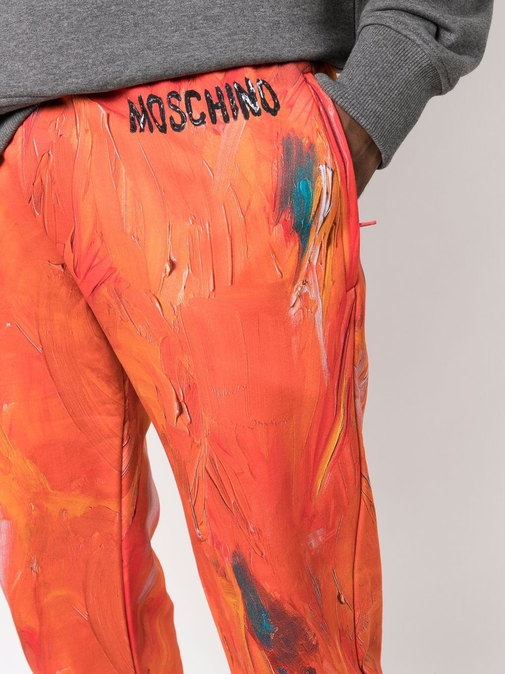 paint-effect joggers - 5