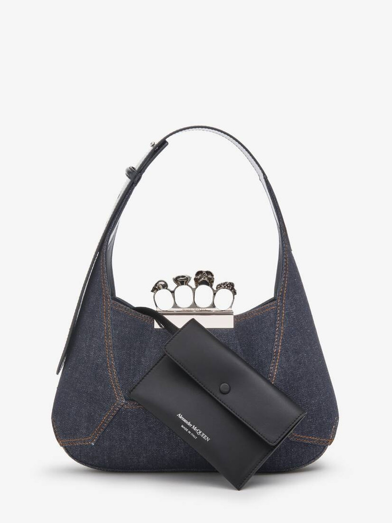 Women's The Jewelled Hobo Bag in Denim 5