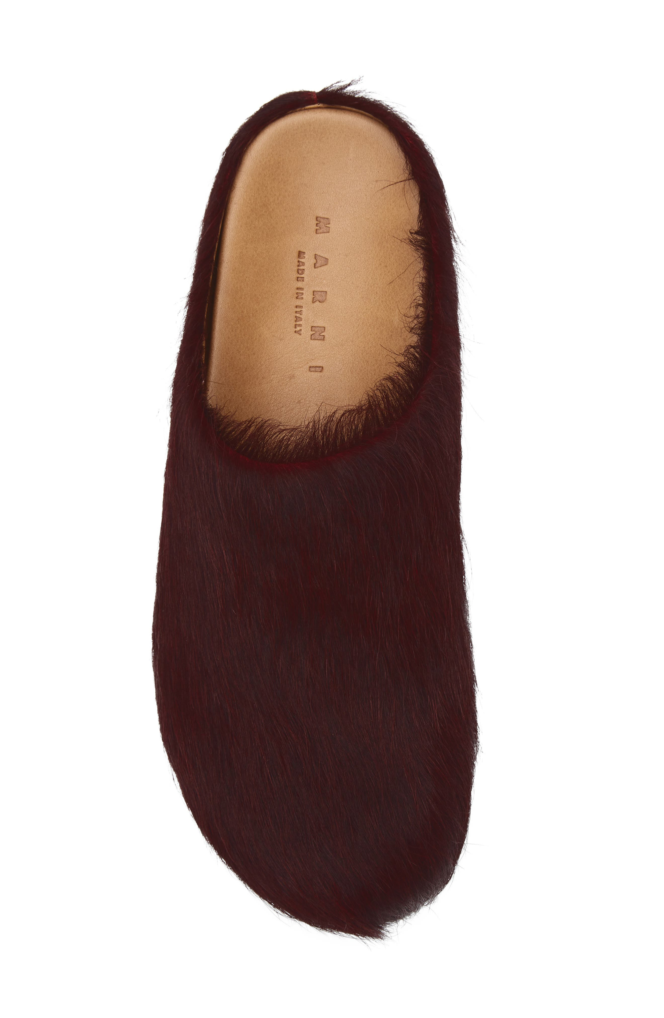 Marni Fussbett Sabot Genuine Calf Hair Clog in 00R81 Wild Cherry at Nordstrom - 5
