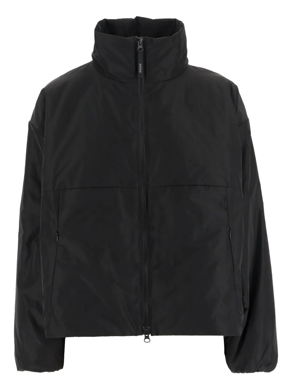 high-collar zip-front bomber jacket - 1