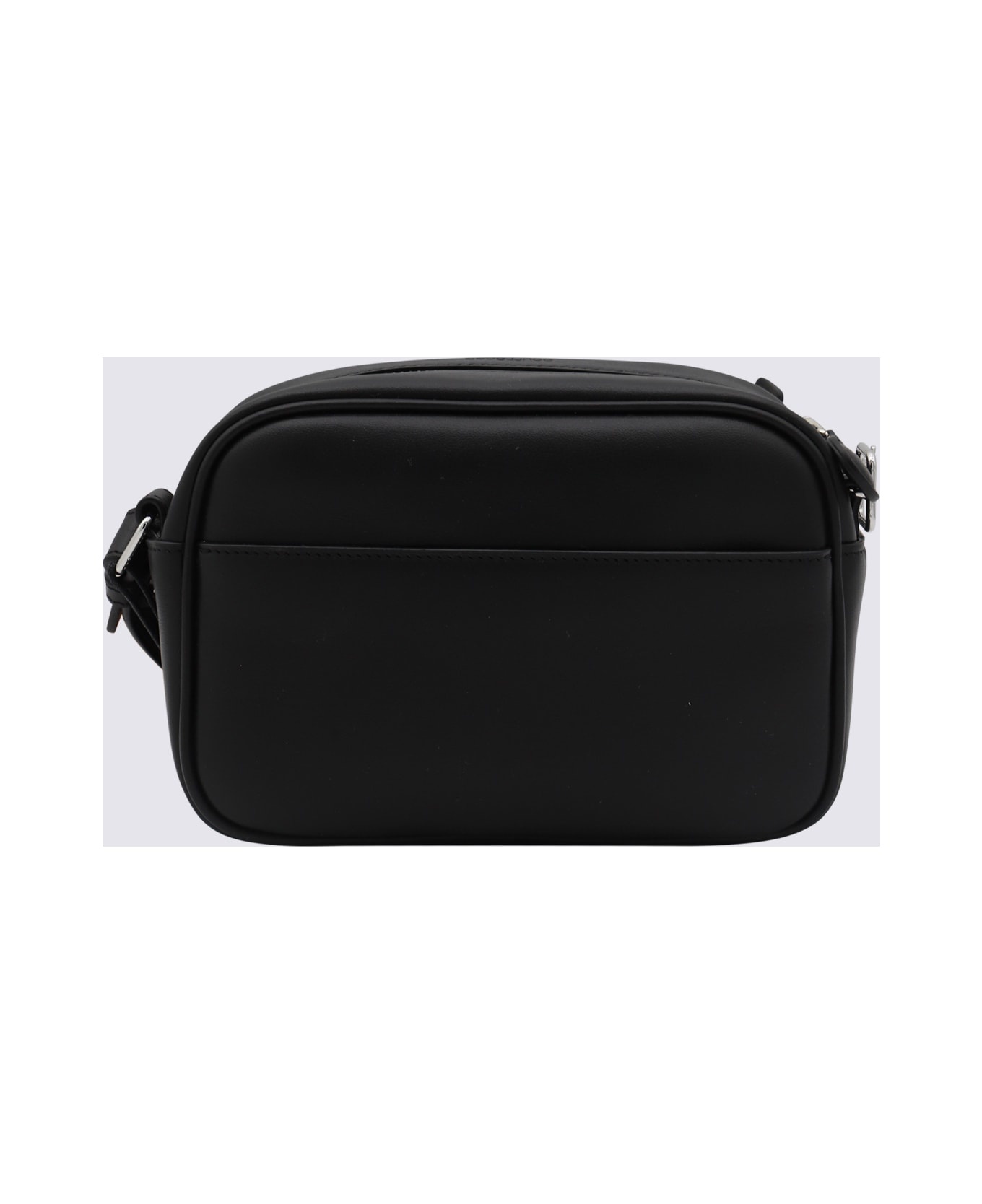 Black Leather Top Handle Bag - 2