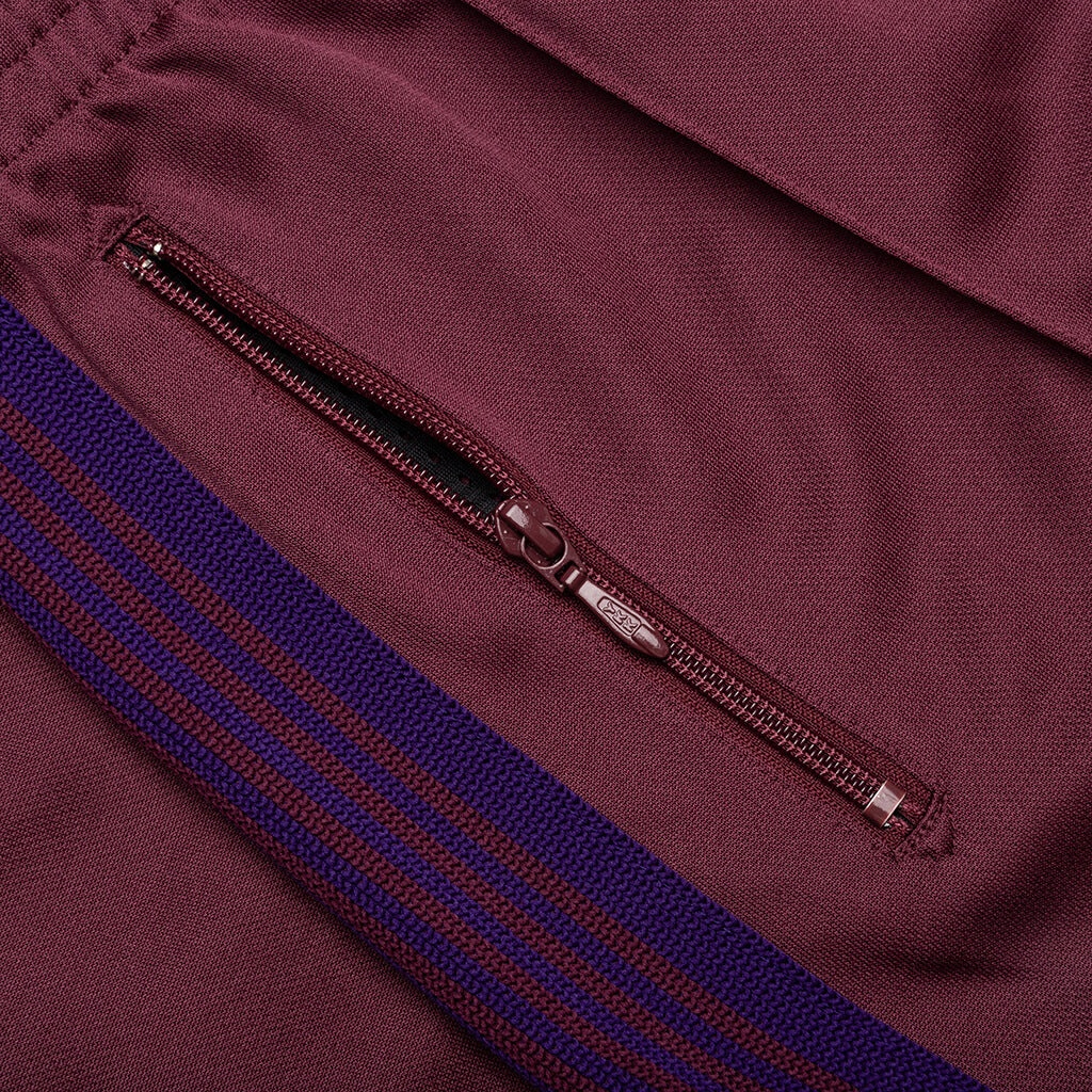 TRACK PANT POLY SMOOTH - WINE - 3