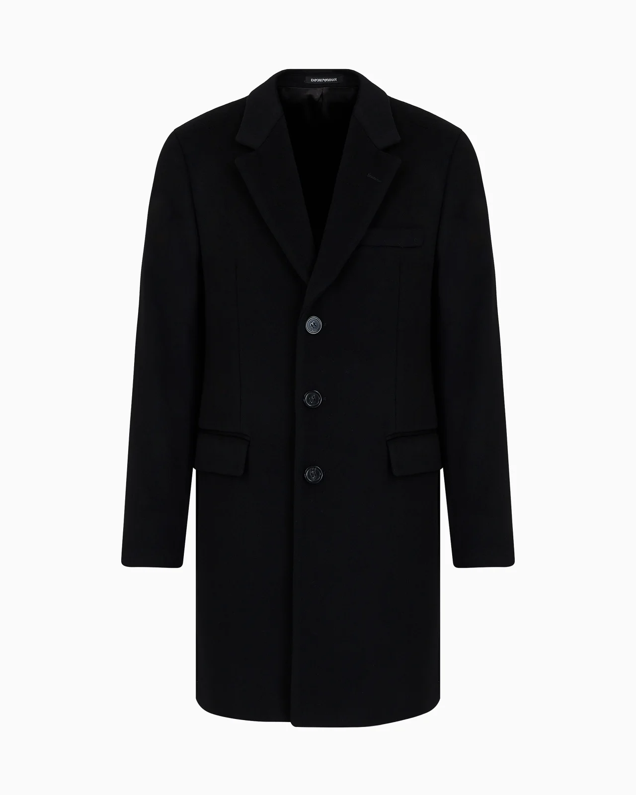 Coat with lapels in beaver cashmere - 1