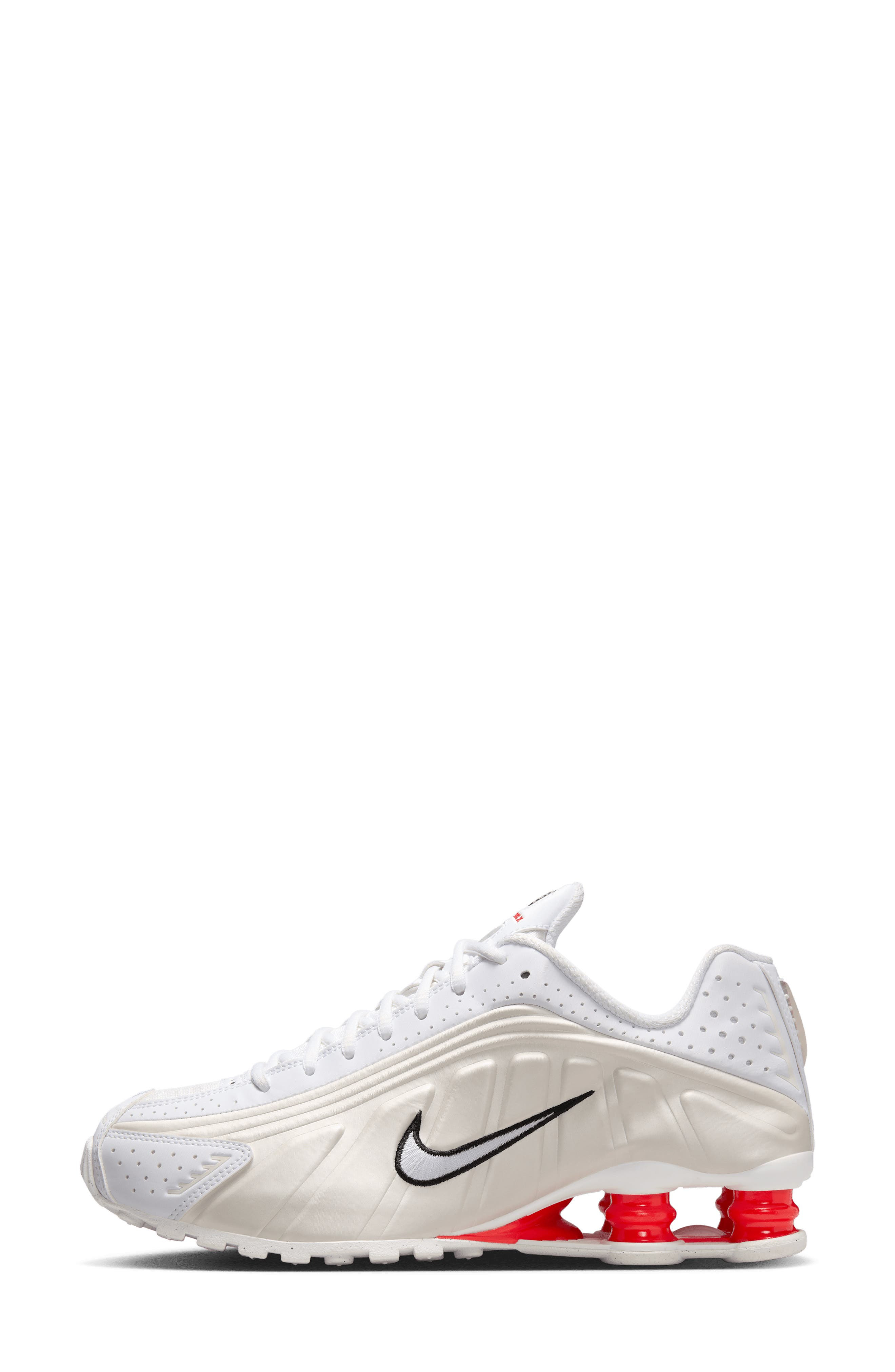 Nike Shox R4 Sneaker in White/Phantom/Red/White at Nordstrom - 2