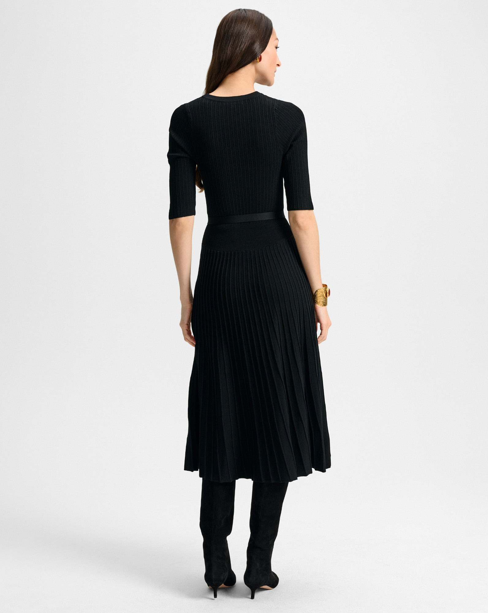 ELTHEA BELTED MIDI DRESS - 5