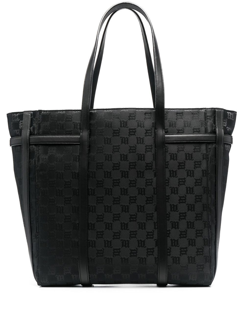 jacquard-monogram tote bag - 1