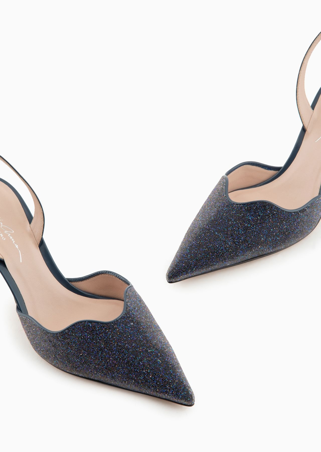 Patent leather and rhinestone slingbacks - 5