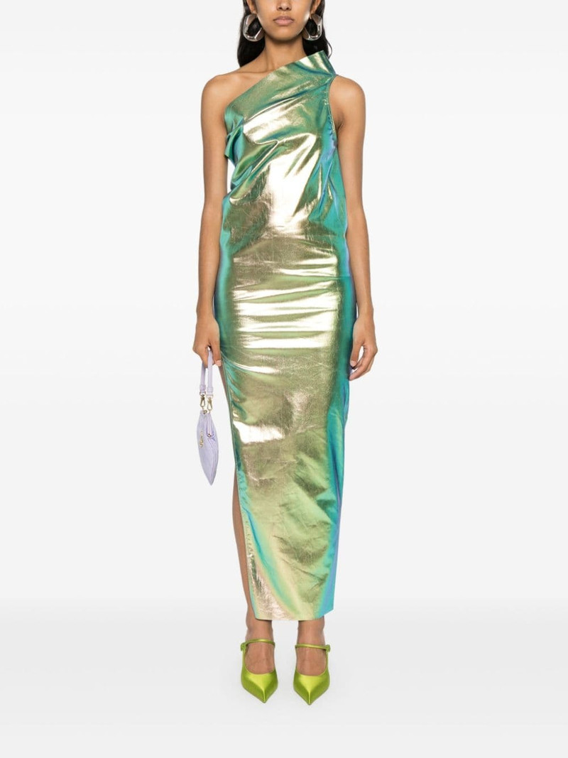 Rick Owens Athena iridescent-effect one-shoulder gown outlook