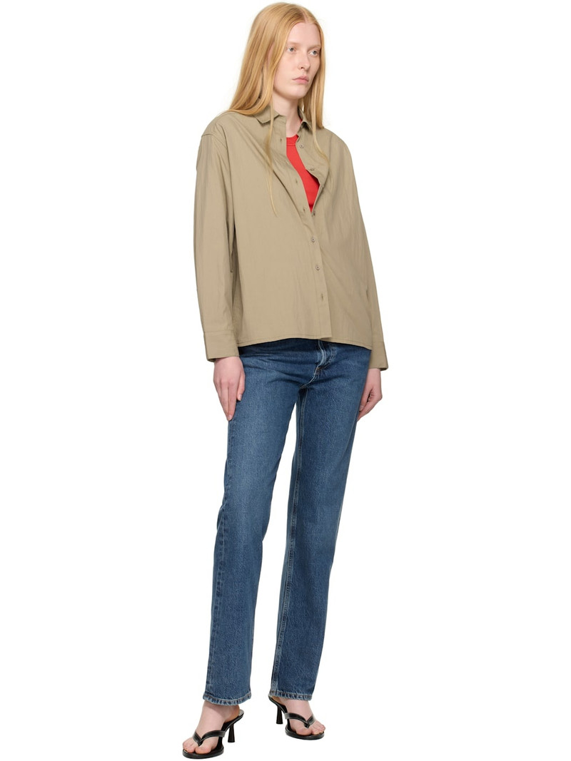 AGOLDE Blue 90's Pinch Waist Long High Rise Straight Jeans outlook