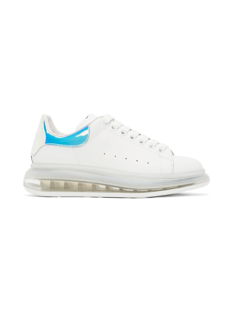 White & Iridescent Oversized Sneakers - 1