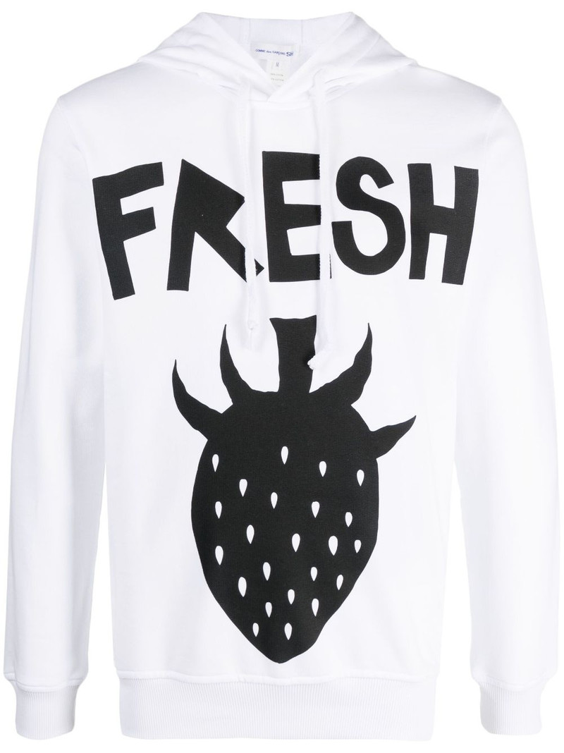 graphic-print drawstring hoodie 1