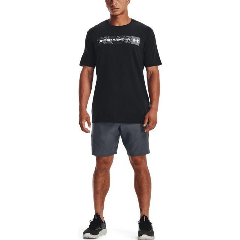 Under Armour Camo Chest Stripe Short Sleeve T-shirt 'Black White' 1376830-001 - 3