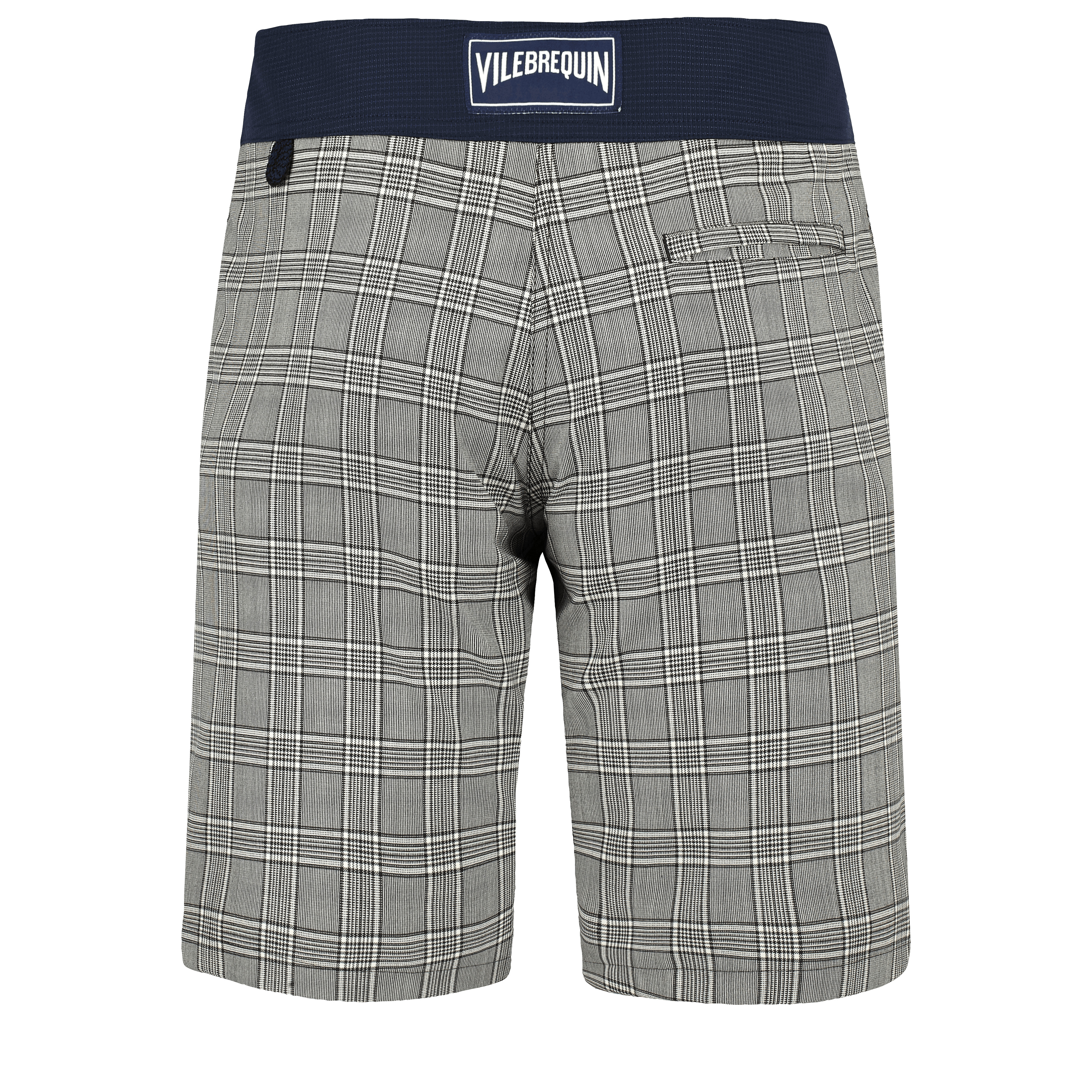 Men Merinos Wool Long Swim Trunks Prince de Galles - 2