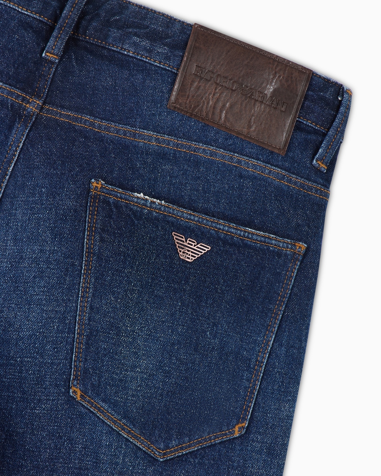 J06 SLIM-FIT, WASHED STRETCH-DENIM JEANS WITH RIPS AND VEINING - 6