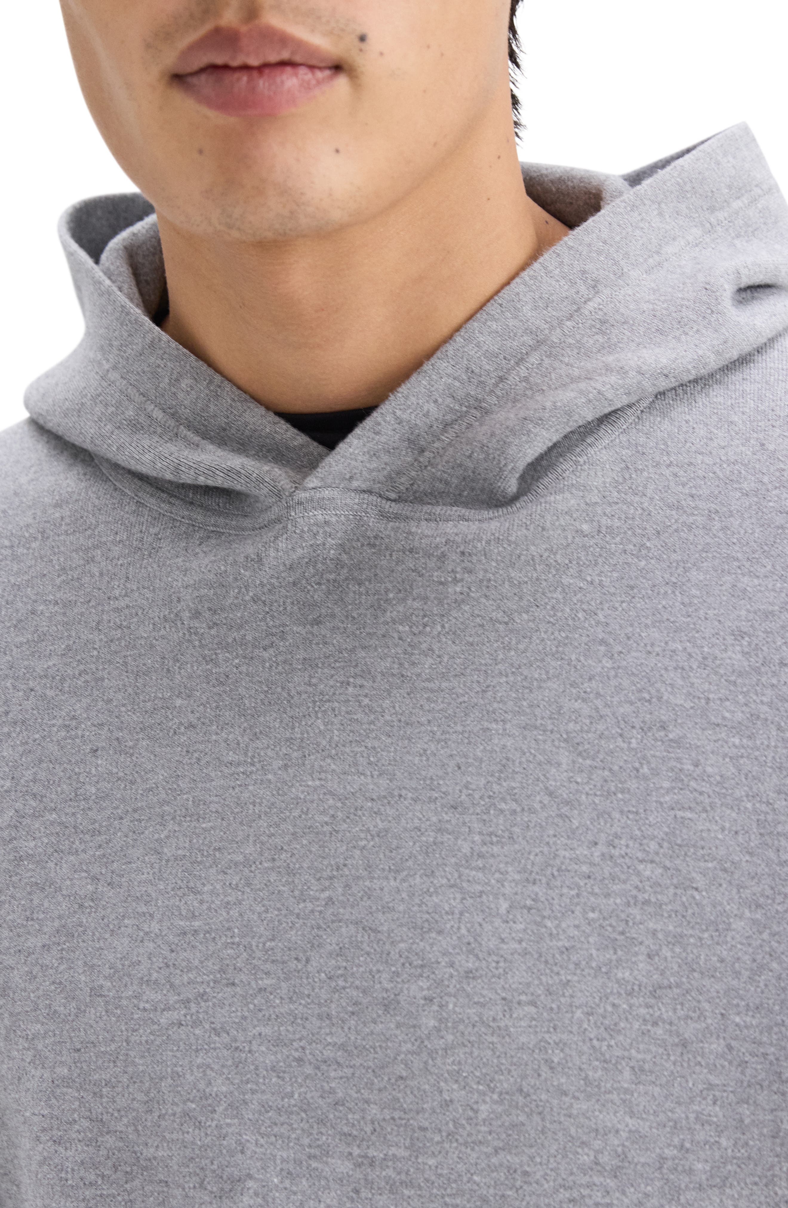 Theory Oversize Pullover Hoodie in Melange Grey at Nordstrom - 5